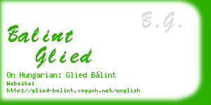 balint glied business card