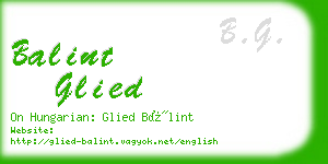 balint glied business card